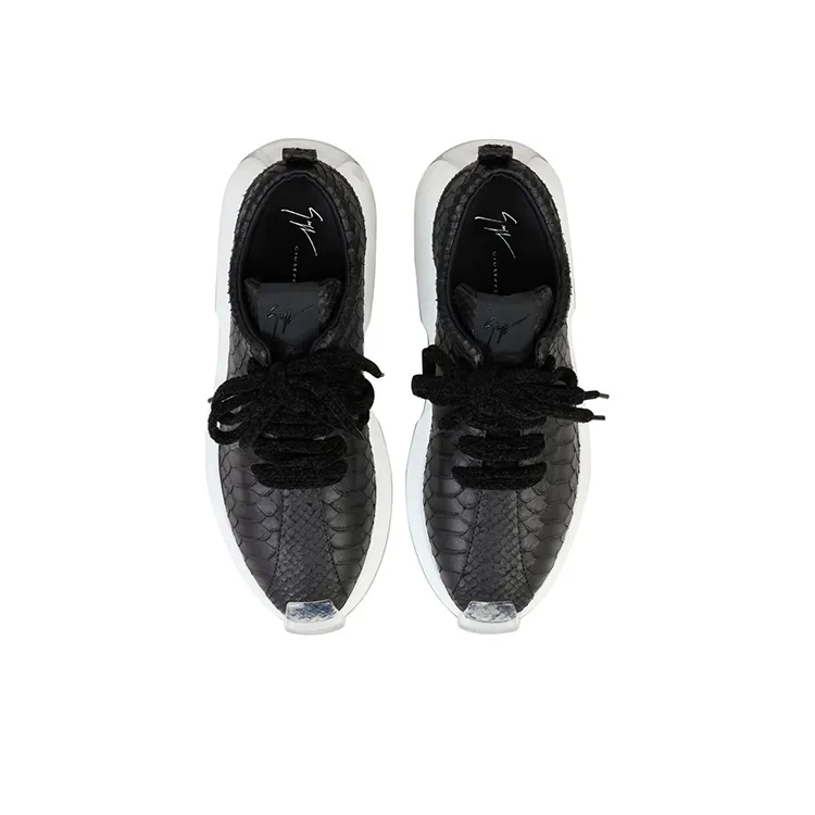 Giuseppe Zanotti/GZ Fero Cushioned Slip-Resistant Low-Top Casual Shoes Men's Black-3