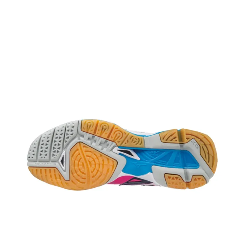 Mizuno Wave Tornado Cushioning Breathable Wear-Resistant Slip-Resistant Low-Top Running Shoes Unisex Blue Pink-4