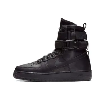 Nike Air Force 1 Triple Black Leather Women's