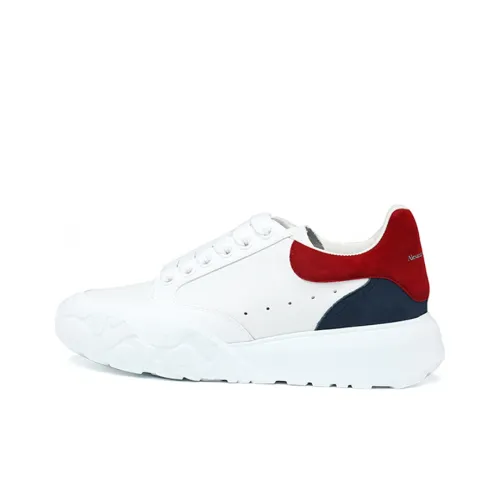 Alexander McQueen Court Trainer Skateboard Shoes Women's White Red