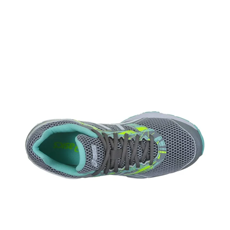 Asics Gel-Excite 4 Durable Breathable Low-Top Running Shoes Women's Gray Yellow-2
