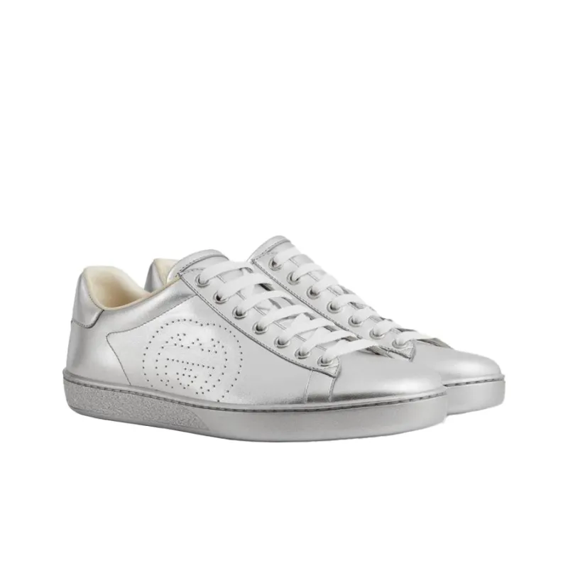 GUCCI Women's Ace 'Metallic Silver' Women's-1