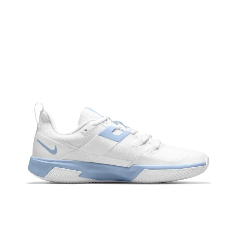 Nike Court Vapor Lite Cushioning Anti-Slip And Wear-Resistant Coverage Low-Top Tennis Shoes Women's White Light Blue-1