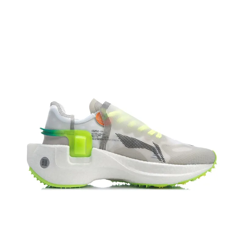 LiNing Ranger Cushioned Anti-Slip Wear-Resistant Breathable Lightweight Low-Top Running Shoes Women's White Green-1