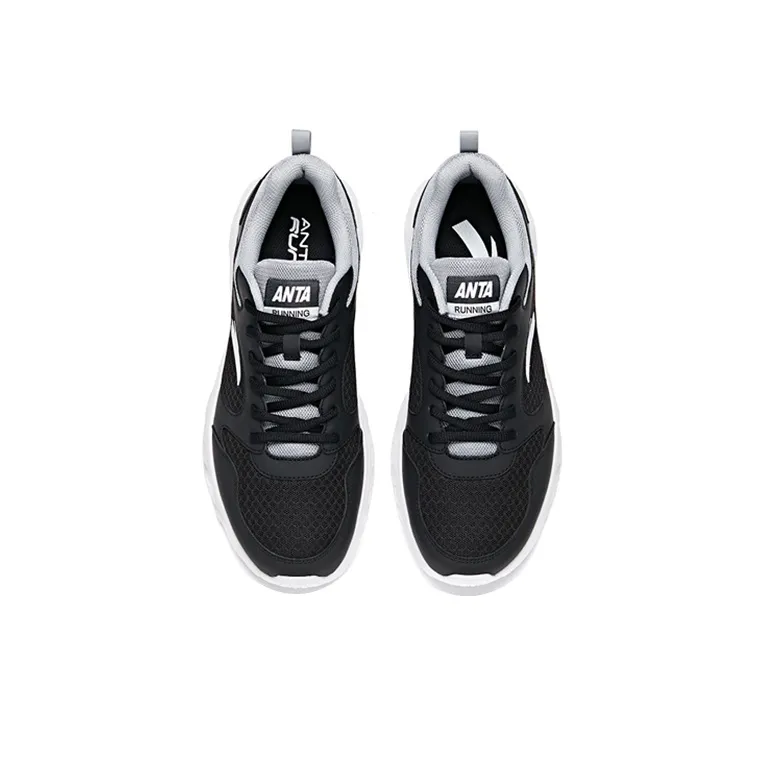 Anta Slip Resistant, Abrasion Resistant, Lightweight Low Top Running Shoes Men's Black Gray-3