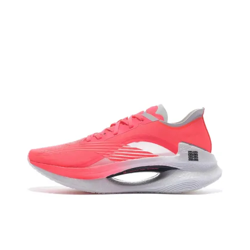 LINING Jueying Running Shoes Women's Low-Top Fluorescent Fruit Red