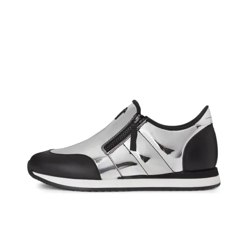 Giuseppe Zanotti/GZ Jimi Zip Cushioning Anti-Slip And Wear-Resistant Low-Top Casual Shoes Men's Silver