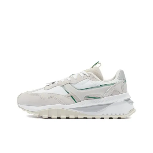 LINING Fangyuan EVO Running Shoes Women's Low-Top White/Wind Chime Gray/Green