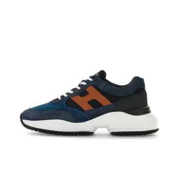 HOGAN Interaction Cushioning Anti-Slip And Wear-Resistant Low-Top Casual Shoes Men's Blue