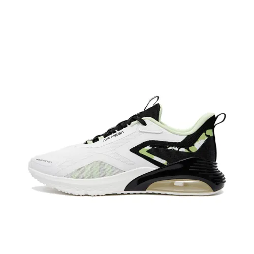 XTEP Running Shoes Men Low-Top Sail White/Black/Jelly Green