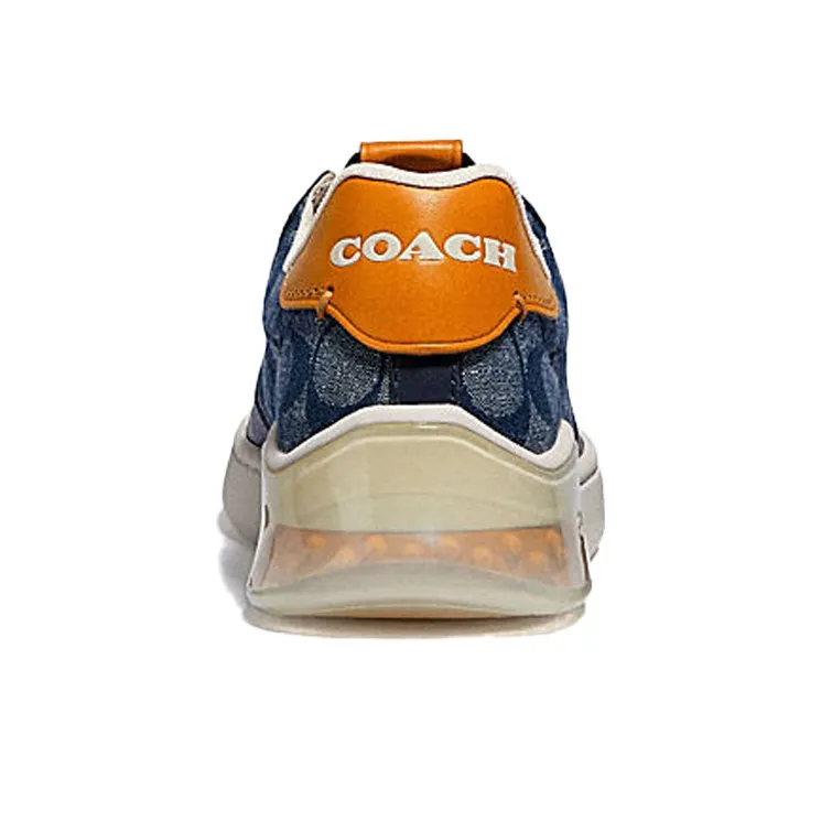 COACH CitySole Court Low Top Stylish Skateboarding Shoes Women's Denim Blue-4