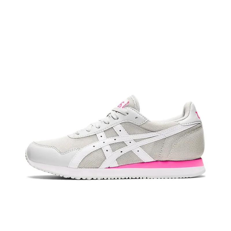 Asics Tiger Runner Anti Slip Wear Resistant Low Top Running Shoes Women's Gray White-0