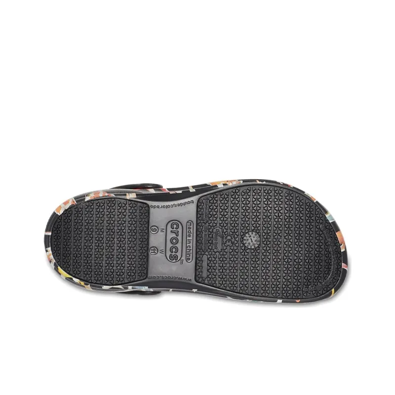 Crocs Bistro Graphic Clogs 'Black Multi'-6