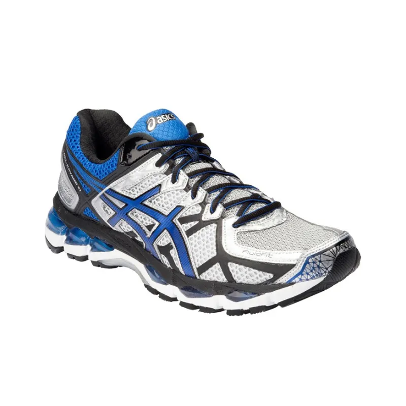 Asics Gel-Kayano 21 Wear-Resistant Low-Top Running Shoes Men's White Blue 2E-Width-2