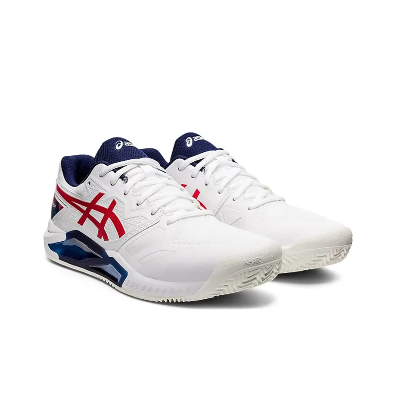 Asics Gel-Challenger 13 Cushioned Wear-Resistant Slip-Resistant Low-Top Running Shoes Men's White Red-2