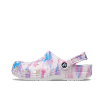 Crocs Classic Casual Unisex White Pink Blue Sandals 'White Pink Blue'