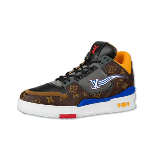 LOUIS VUITTON Trainer Skateboard Shoes Men Low-Top Brown