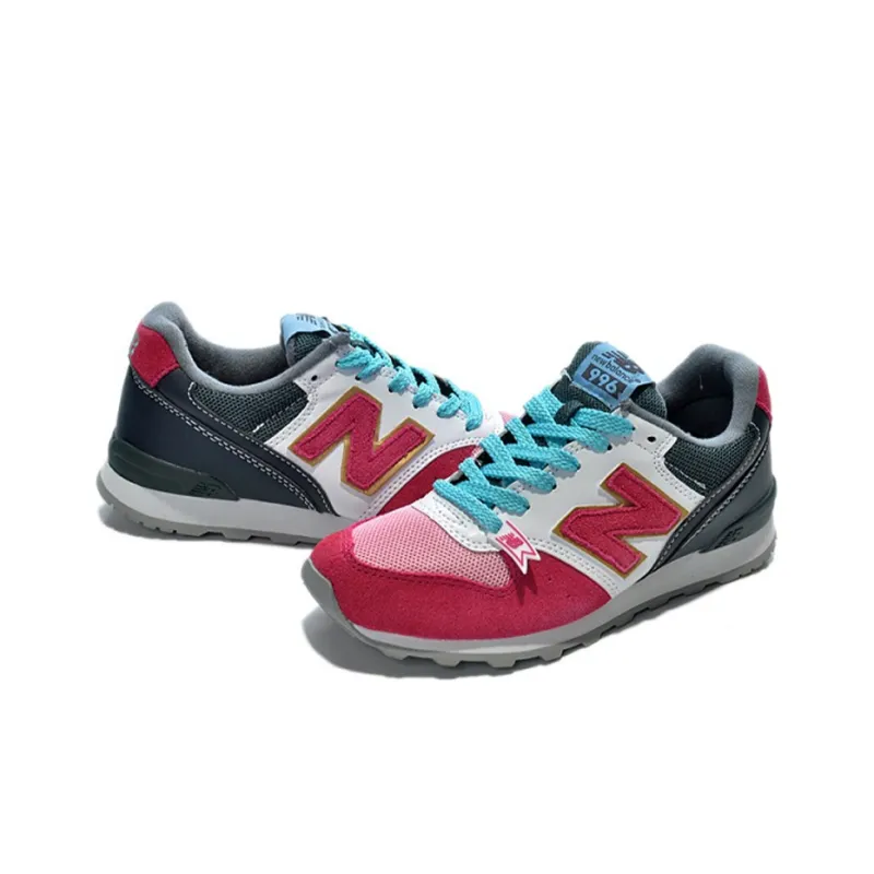 New Balance NB 996 Cushioning Anti Slip And Wear Resistant Low Top Running Shoes Women's White Purple-2