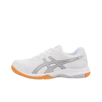 Asics Gel-Rocket 8 8 Wear-resistant Non-slip And Breathable Low-Top Running Shoes Women's White Silver