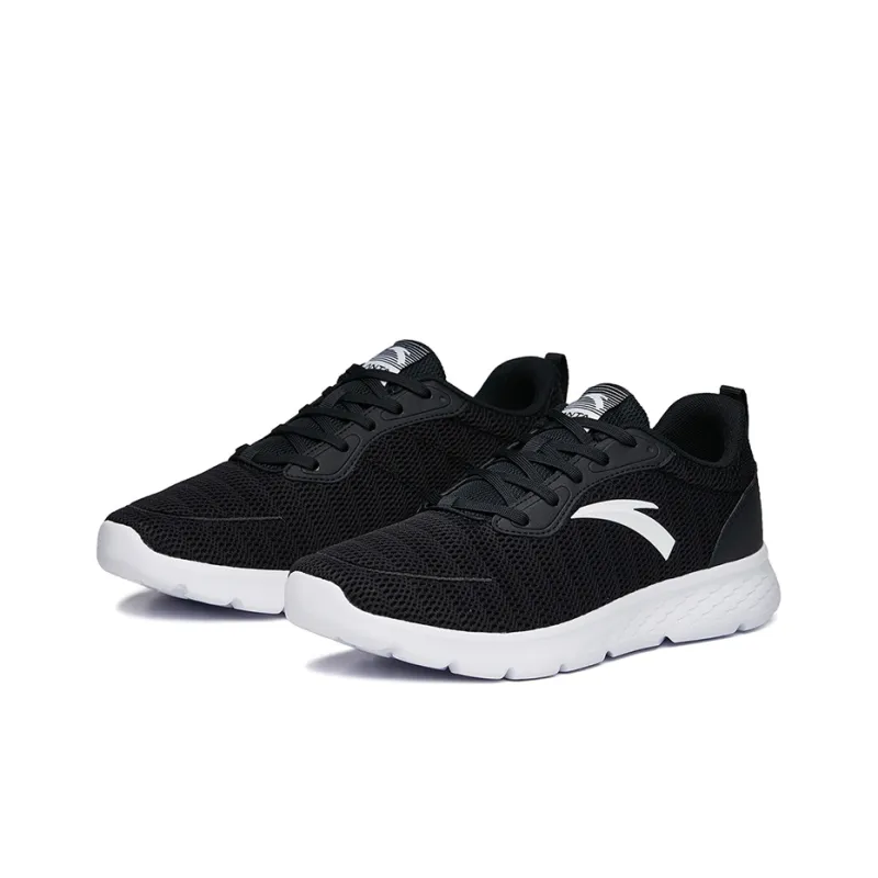 Anta Running Collection Anti-Slip And Wear-Resistant Breathable Low-Top Running Shoes Men's Black White-1