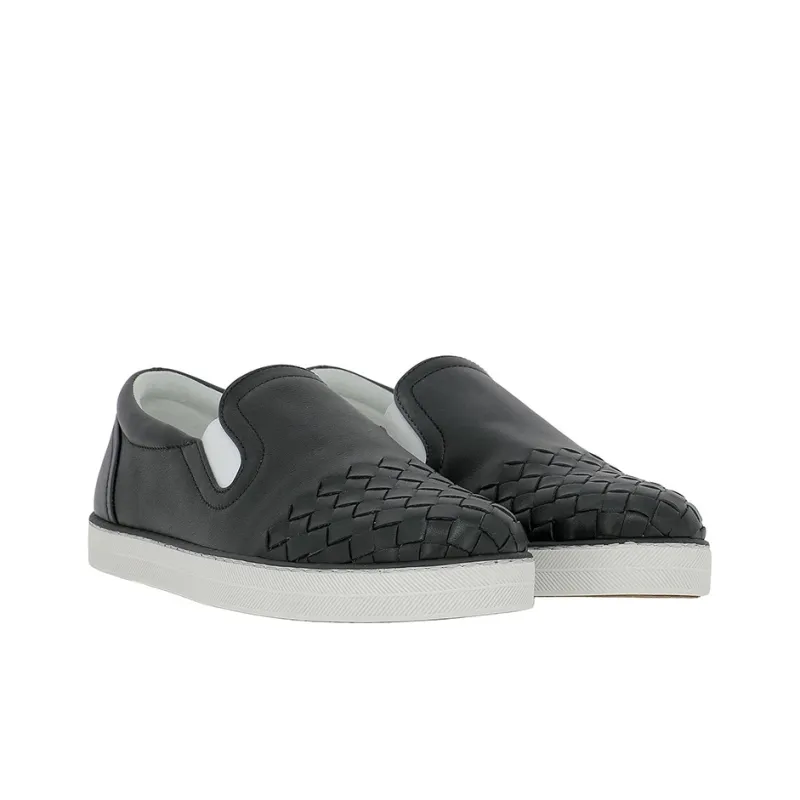 Bottega Veneta Low Top Stylish Skateboarding Shoes Women's Black-3