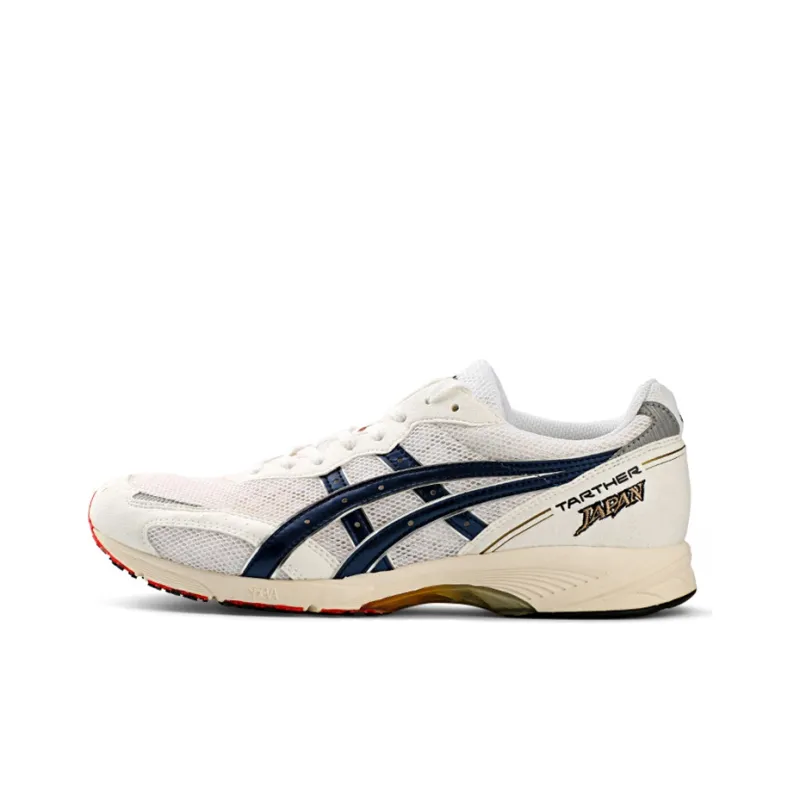 Asics Tarther Japan Wear-Resistant Low-Top Running Shoes Men's White Blue-0