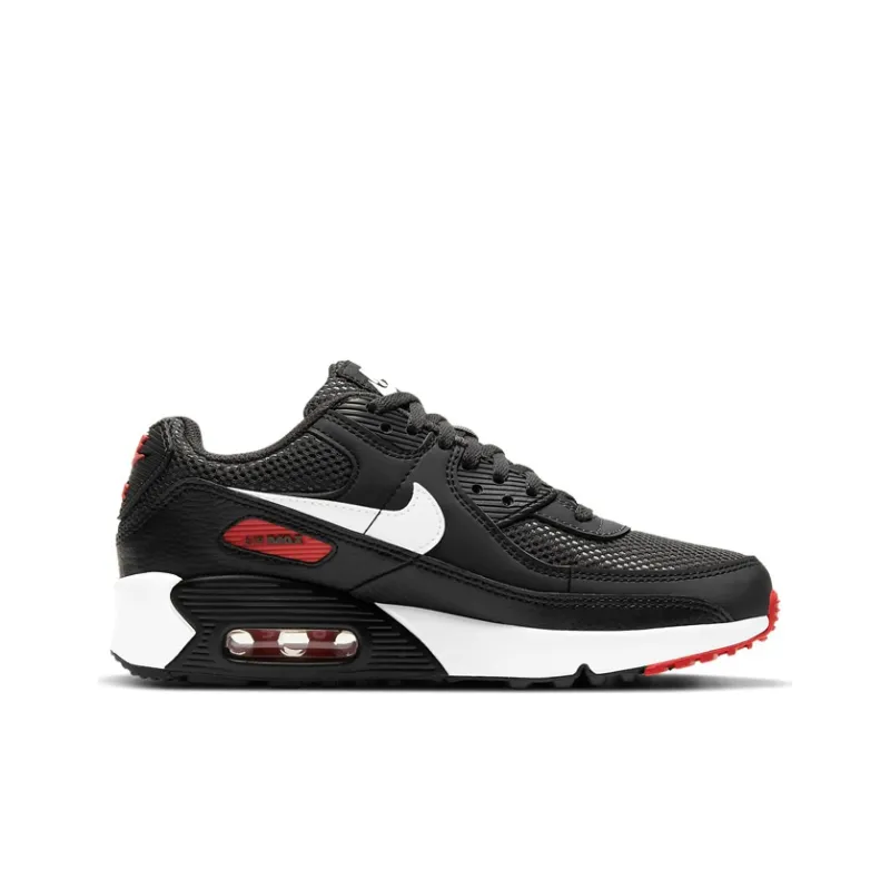 Nike Air Max 90 Dark Smoke Grey Black University Red White GS-1
