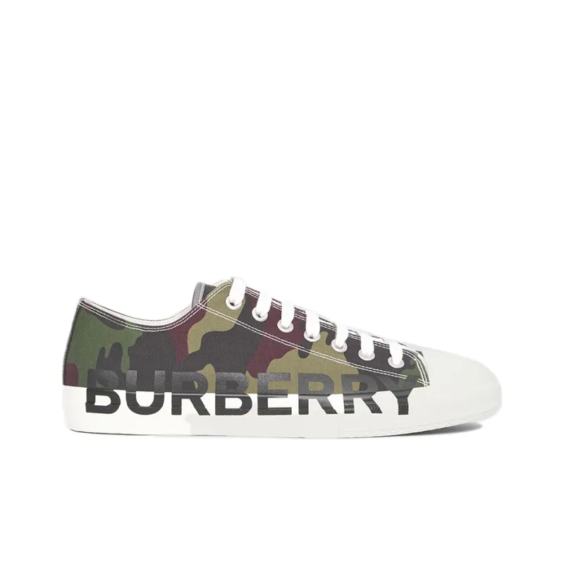 Burberry Logo-print Lace-up Sneaker Green Camo-1