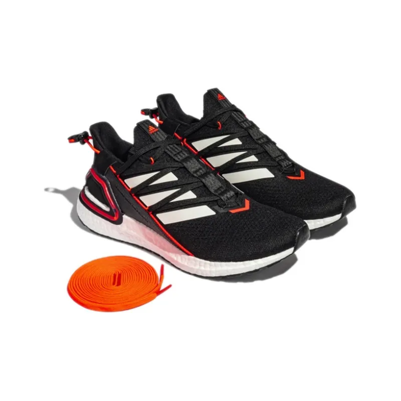 Adidas ULT Anti Slip Wear Resistant Low Top Casual Running Shoes Unisex Black White Red-3