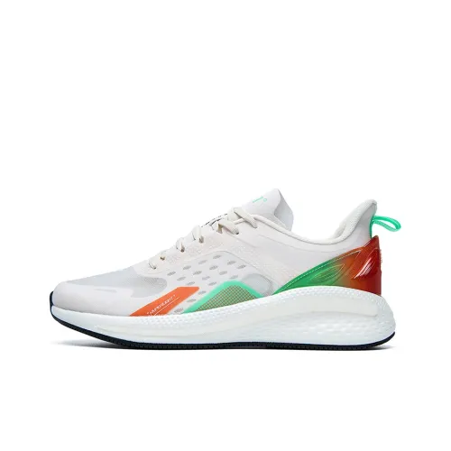 361° Flying Radiance Breathable And Wear-resistant Low-Top Running Shoes Men's White Orange