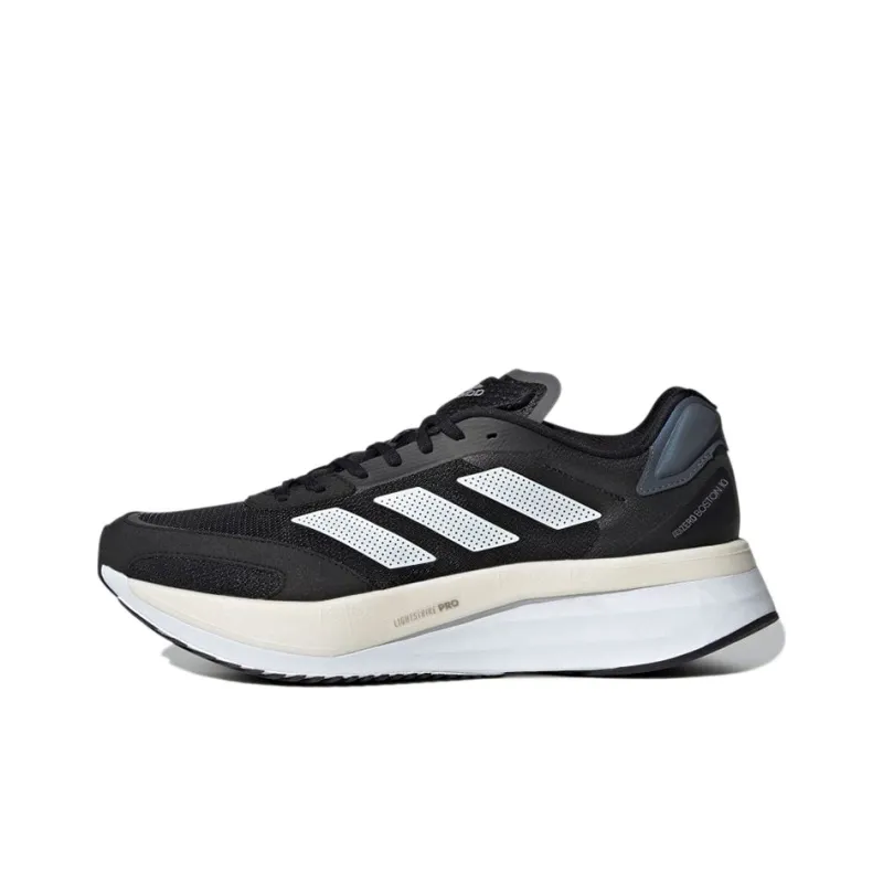 Adidas Adizero Boston 10 Wide 'Black White'-0