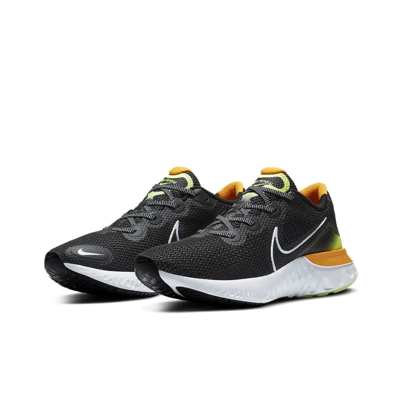 Nike Renew Run Cushioning Anti-Slip Wear-Resistant Breathability Low-Top Running Shoes Men's Black Yellow-2
