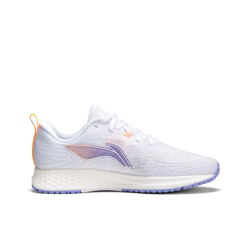 LiNing Red Hare 4 Cushioning Anti Slip And Wear Resistant Low Top Light Foam Running Shoes Women's White Orange-1