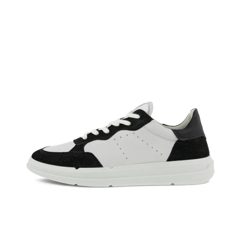 Ecco Soft X Stylish Skateboarding Shoes Men's Black White-0