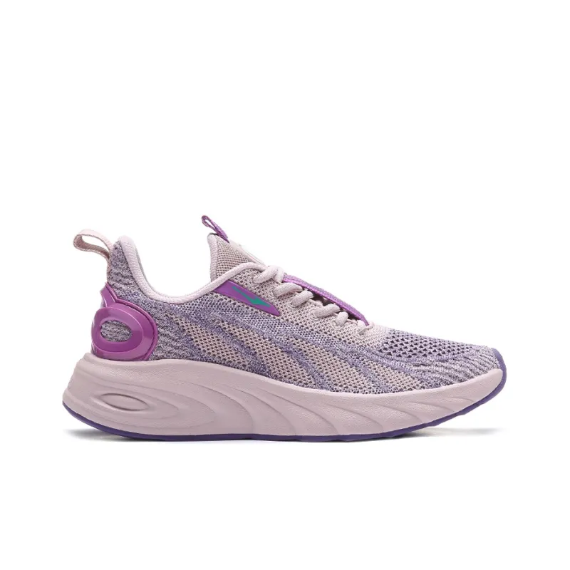 Erke Chi Pan Α Fle Cushioned Slip Resistant Abrasion Resistant Breathable Low Top Running Shoes Women's Fuchsia-1