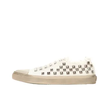 SAINT LAURENT Paris Low Top Stylish Skateboarding Shoes Women's White