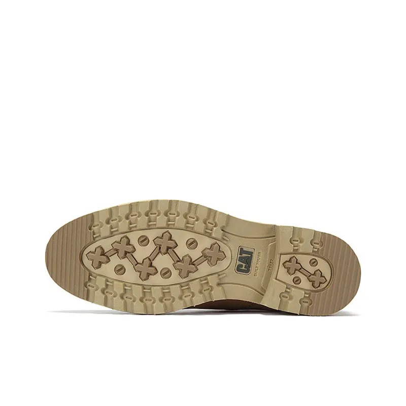 CAT Dress Shoes Men Low-Top Light Brown-4