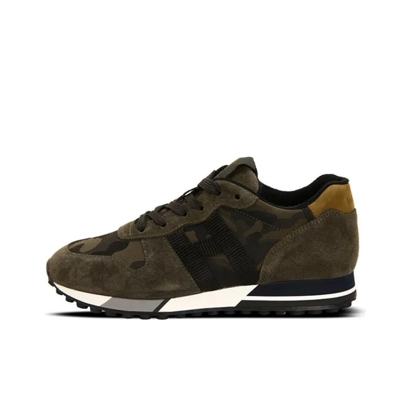 HOGAN H383 Cushioned Anti-Slip And Wear-Resistant Lightweight Low-Top Casual Shoes Men's Dark Brown-0