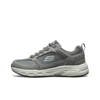Skechers Wear resistant And Lightweight Low Top Casual Shoes Men's Gray White