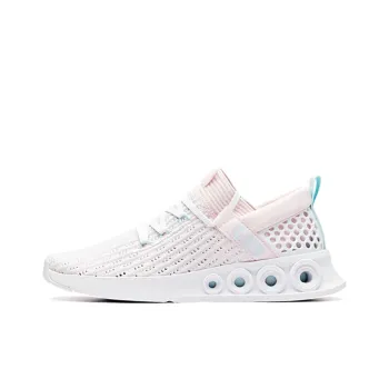 Anta Cushioning, Slip Resistant, And Abrasion Resistant Low Top Running Shoes Women's Pink Blue White