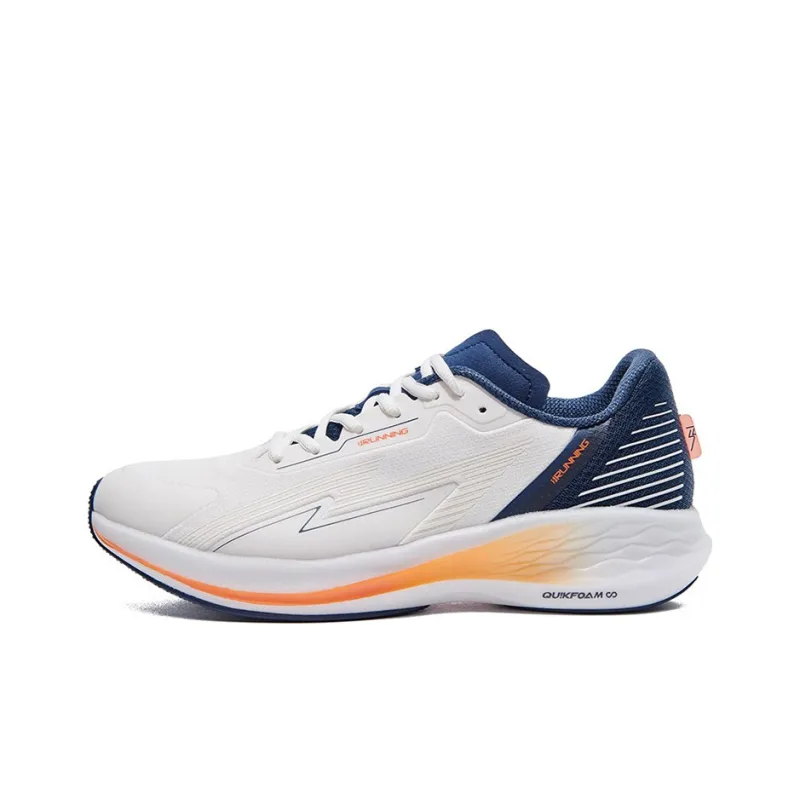 361° Wing 2.0 Q Pop Ultra Technology Cushioning Anti Slip And Wear Resistant Low Top Running Shoes White Blue-0