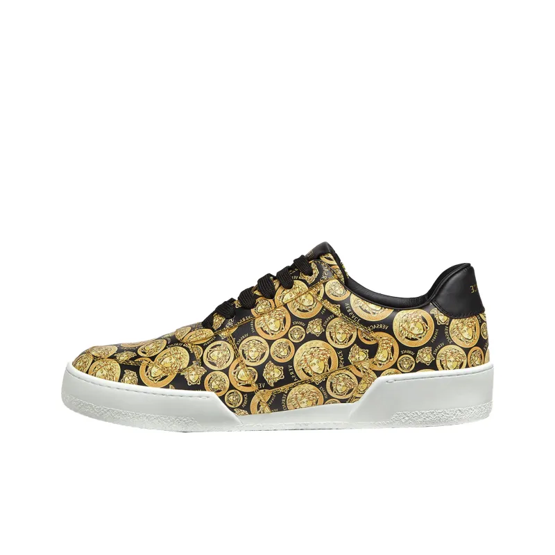 FANSIZHE Llus Medusa Amplified Low Top Stylish Skateboarding Shoes Men's Yellow-0