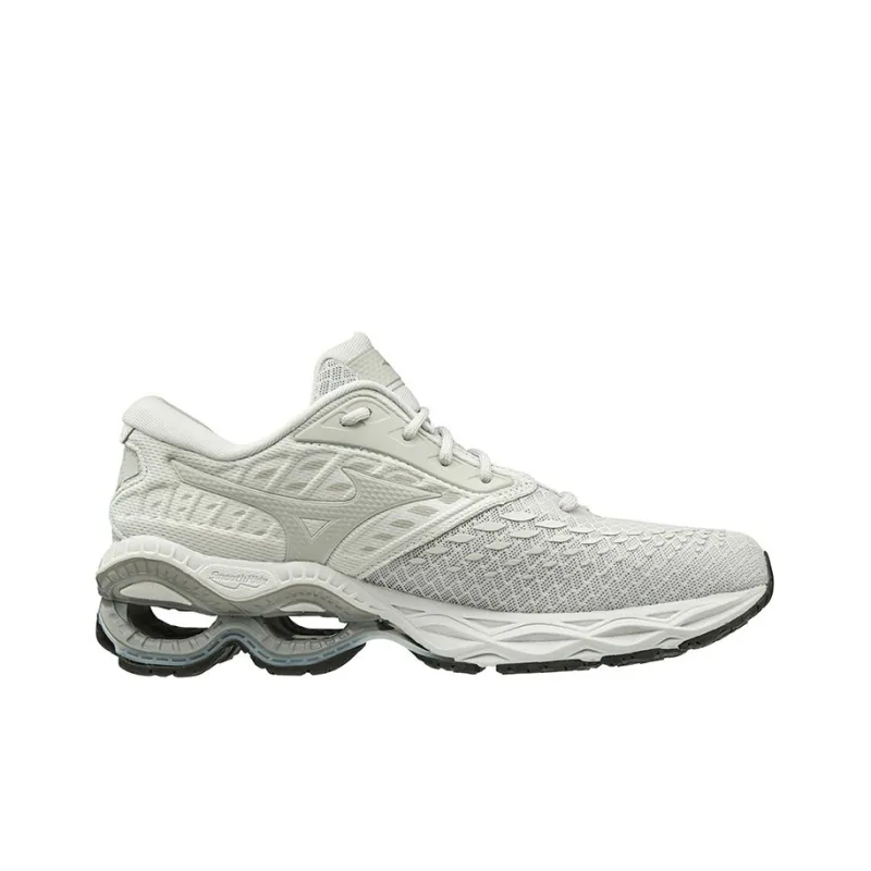 Mizuno Creation 21 Wave Breathable Lightweight Low-Top Running Shoes Women's White Gray-1