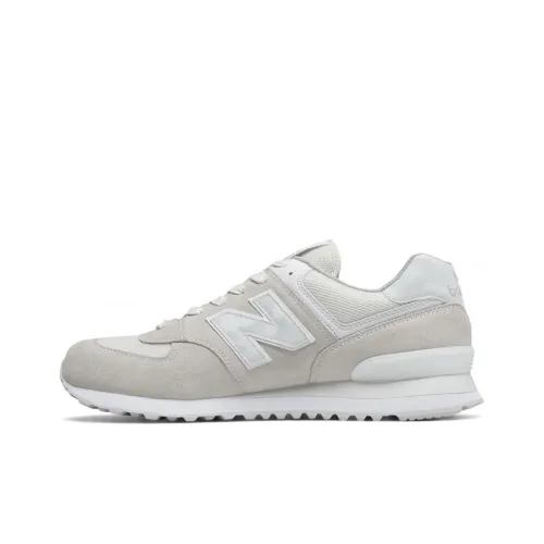 New Balance NB 574 Series Running Shoes Men Low-Top Light Beige/White