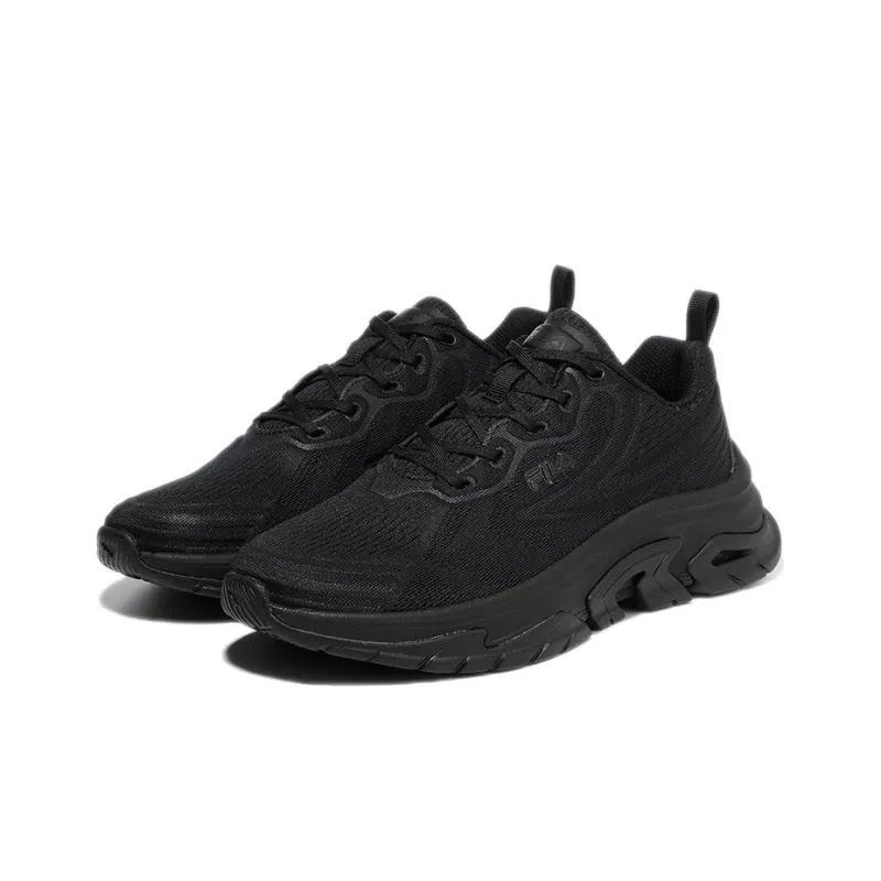 FILA Cushioning Anti-Slip And Wear-Resistant Low-Top Running Shoes Unisex Black-2