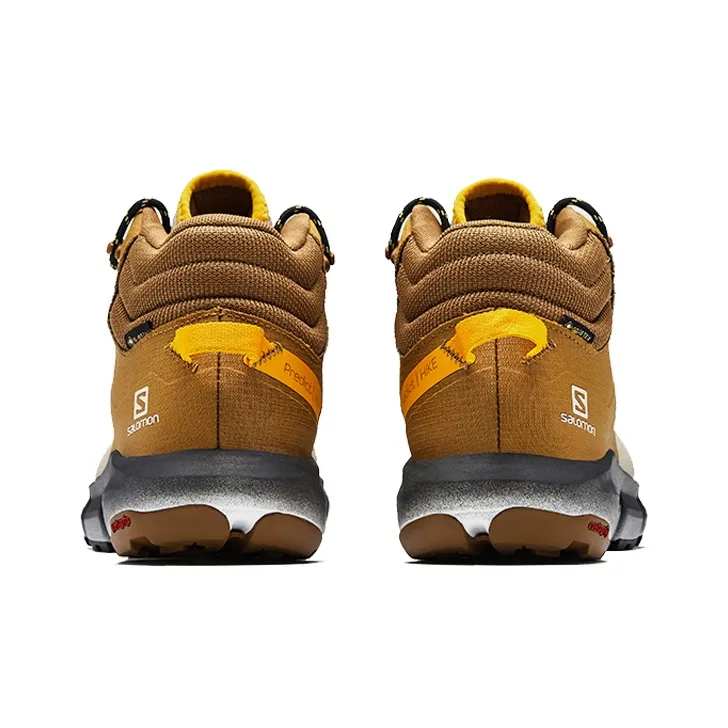 SALOMON Predict Hike Cushioned Slip Resistant Abrasion Resistant Mid Top Hiking Shoes Withered Tea Yellow-3