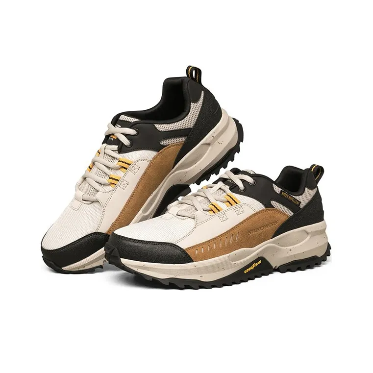 Skechers Bionic Trail Slip-Resistant Cushioning Low-Top Running Shoes Men's Taupe-2