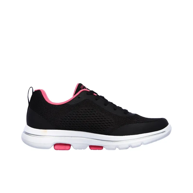 Skechers Go Walk 5 Cushioning Anti-Slip And Wear-Resistant Low-Top Running Shoes Women's Black Pink-1