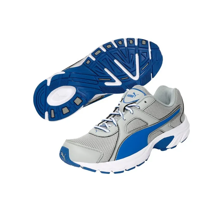 PUMA Hercules IDP Cushioned Wear-Resistant Slip-Resistant Low-Top Running Shoes Men's Gray Blue-2