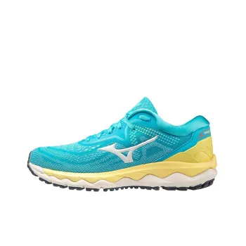 Mizuno Wave Sky 4 Running Shoes Women's Low Top Blue/Yellow